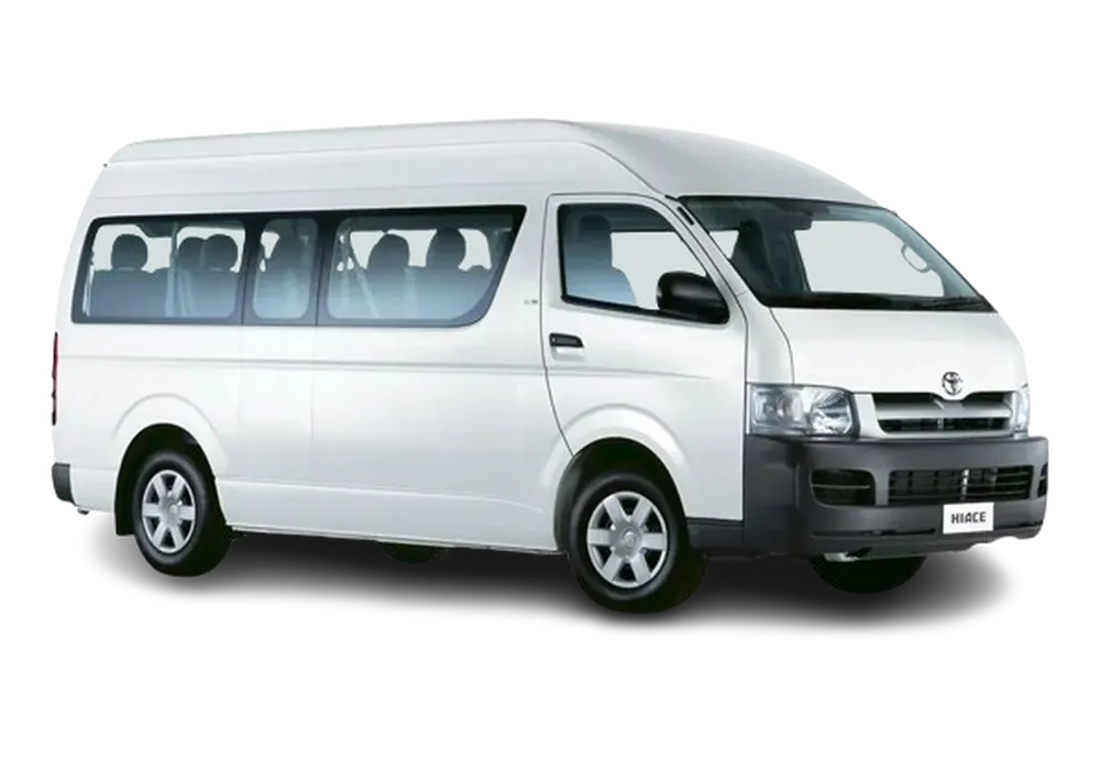 Toyota Hiace 13-seater, the workhorse of the AM’S Transport fleet